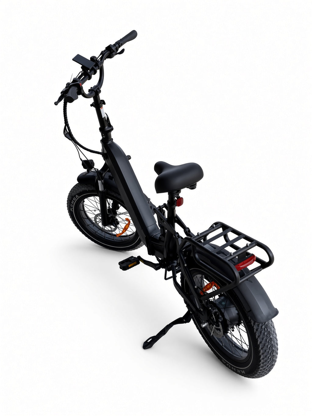 Folding fat tire electric bike, side angle